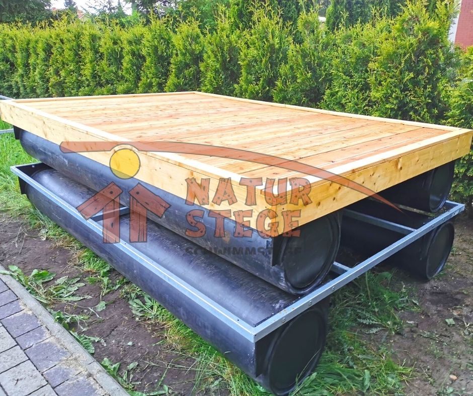 D.01. Módulo de muelle flotante 3m x 2m con revestimiento de madera