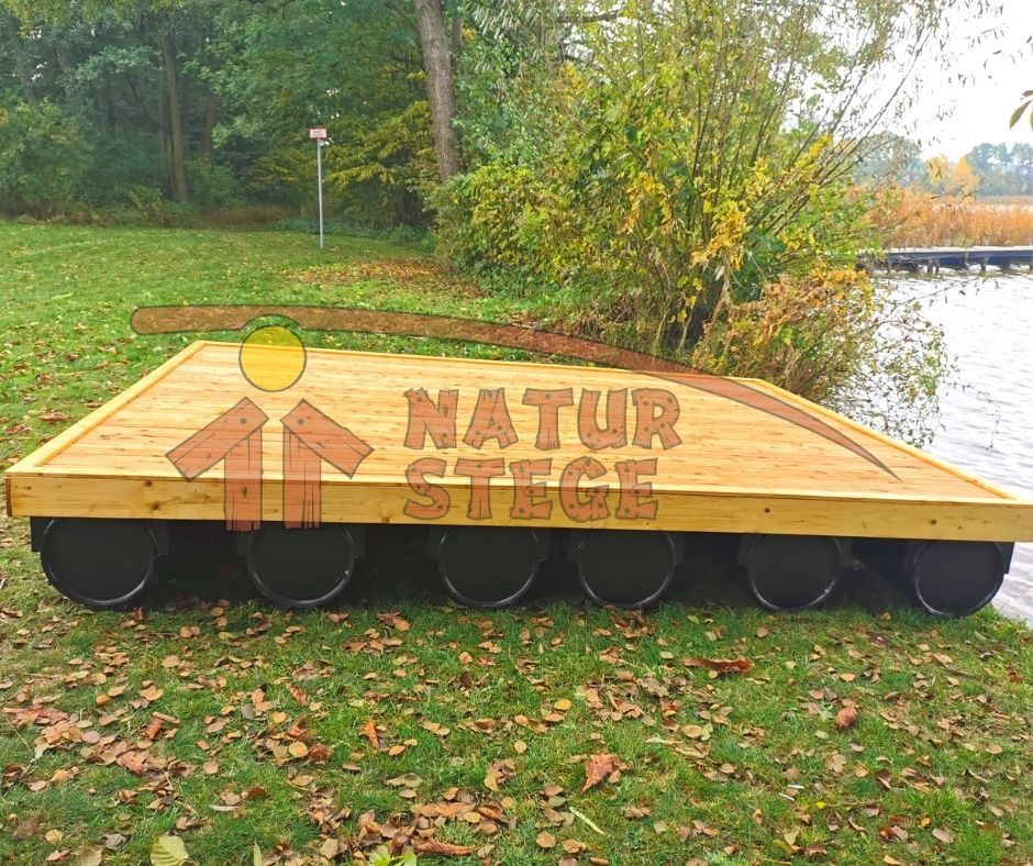 D.05. Módulo de muelle flotante 4m x 3m con cubierta de madera