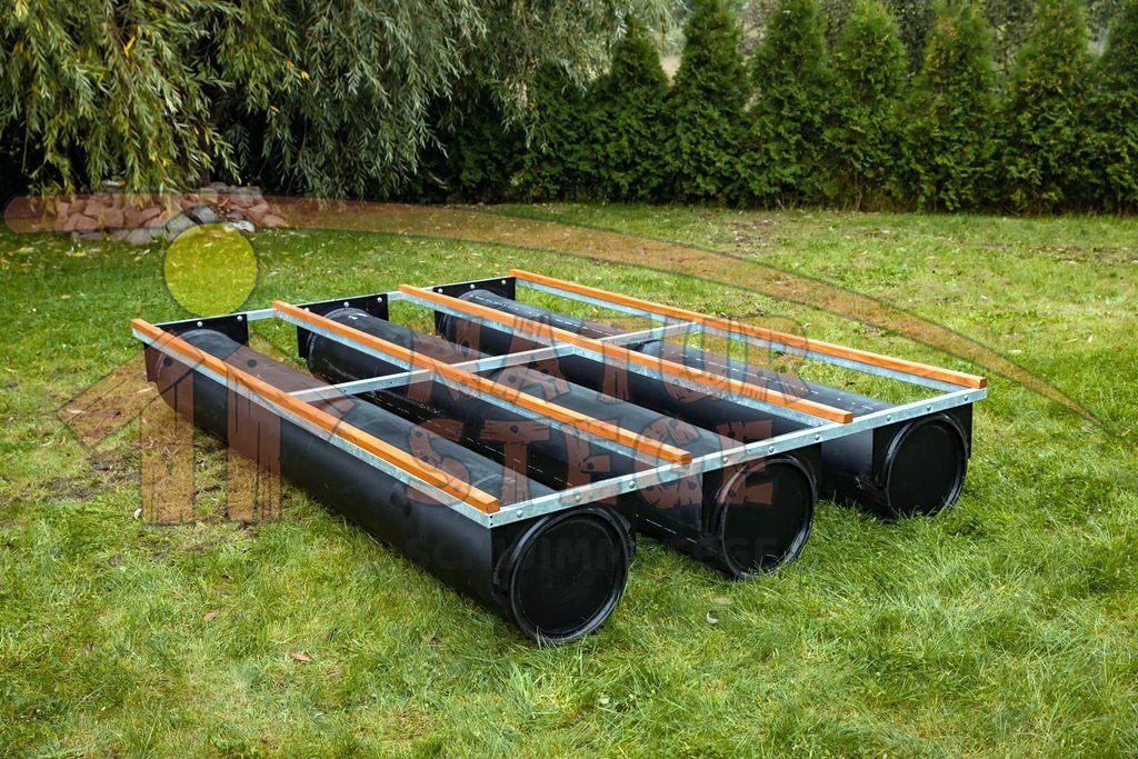 C.01.1  Floating dock module 3m x 2m with wooden slats