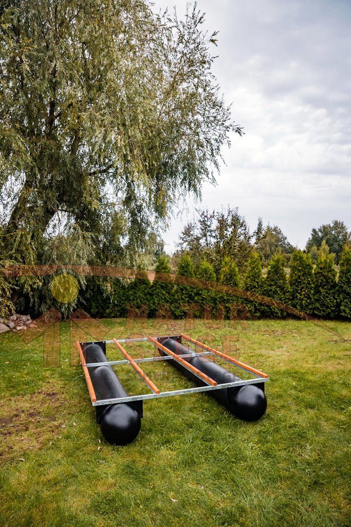 C.01.2 Módulo de muelle flotante 3m x 2m con tablas de madera y extremos redondeados